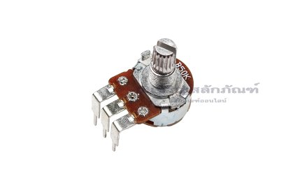 [E] WH148 วอลลุ่ม 3 ขา แบบงอ Volume 50K แกนยาว 15 mm